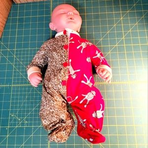 Paradise Galleries 16-inch reborn baby by Angela Andersen Sock Monkey Business.